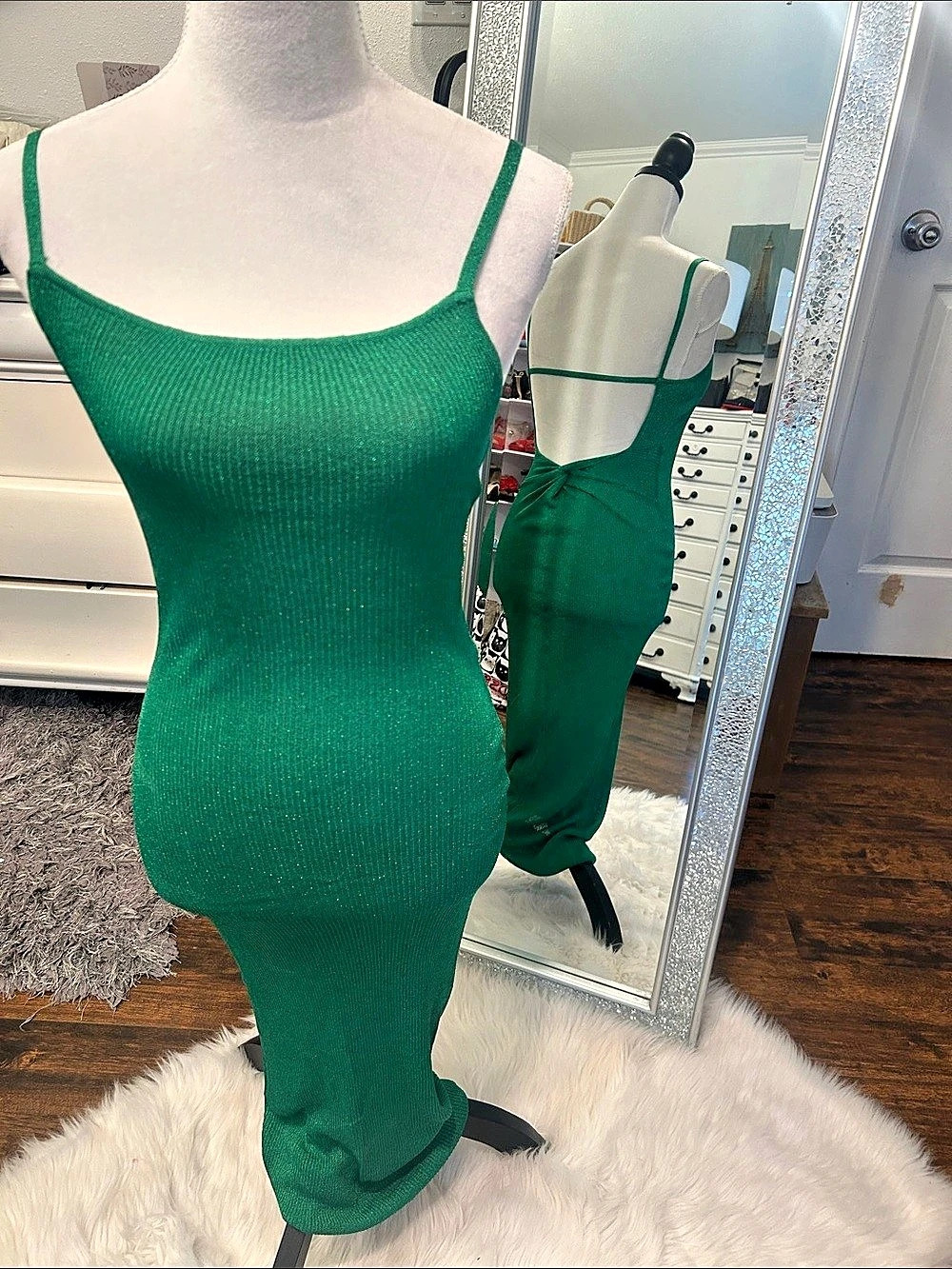 Zara Green Maxi Dress Size Small Like New